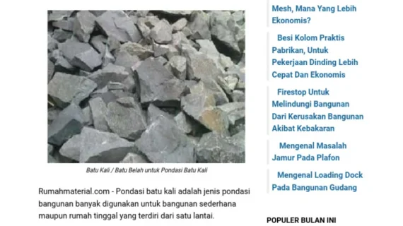 Biaya Pondasi Batu Kumbung vs Batu Kali Hemat Mana? Simak Perbandingan Lengkap!