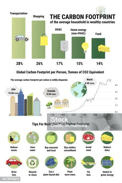 Infografis Jejak Karbon Ratarata Rumah Tangga Di Negaranegara Kaya Kiat