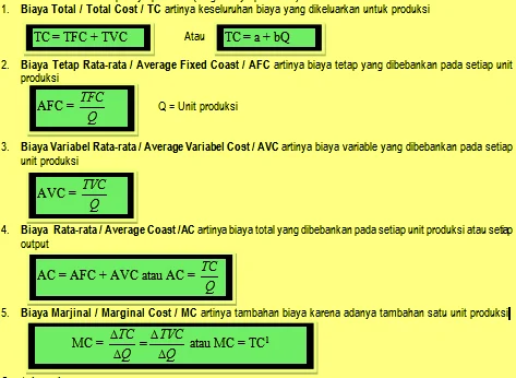 Memahami Rumus Biaya Produksi dalam Suatu Usaha Produksi Barang - Info