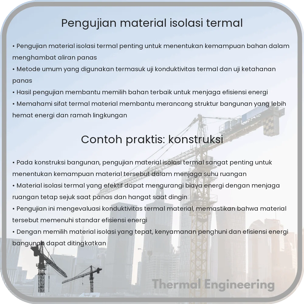 Pengujian Material Isolasi Termal