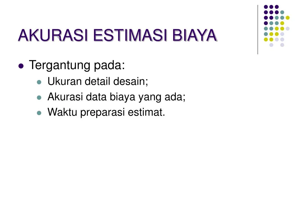 PPT - ESTIMASI BIAYA PowerPoint Presentation, free download - ID:6914795